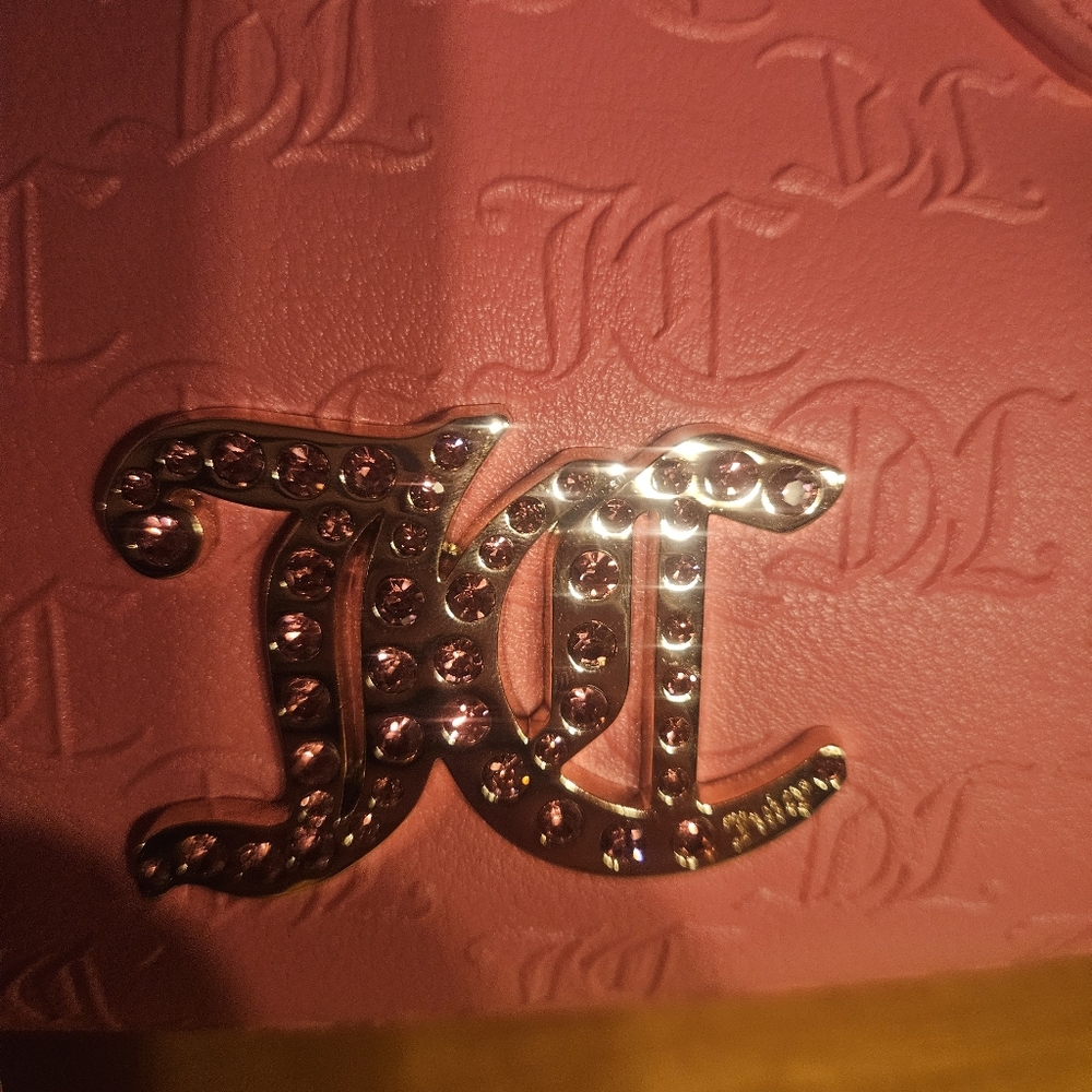 Juicy Couture Pink Embossed Satchel with Gold Hardware - Picture 6 of 9